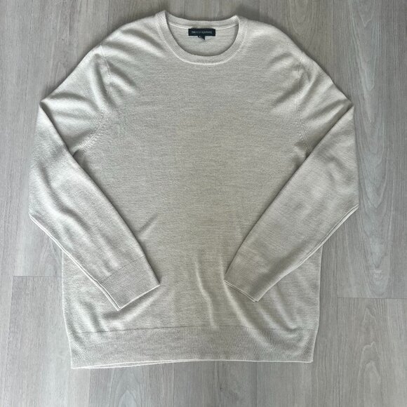 Tricots St Raphael Mens Cream Sweater Sz XL Preppy Classic Soft Business Casual - Picture 1 of 5